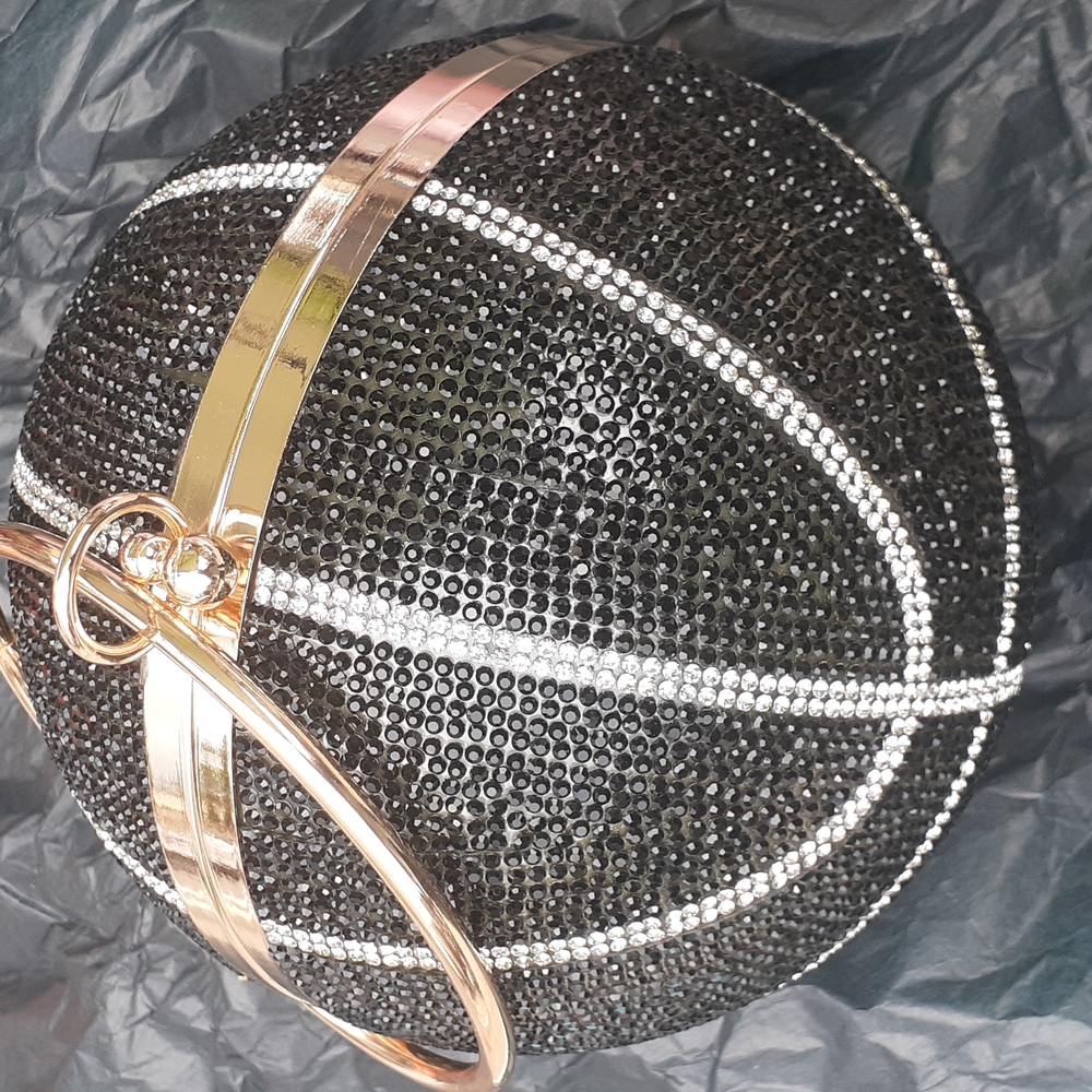 LEMIEL basketball rhinestone purse